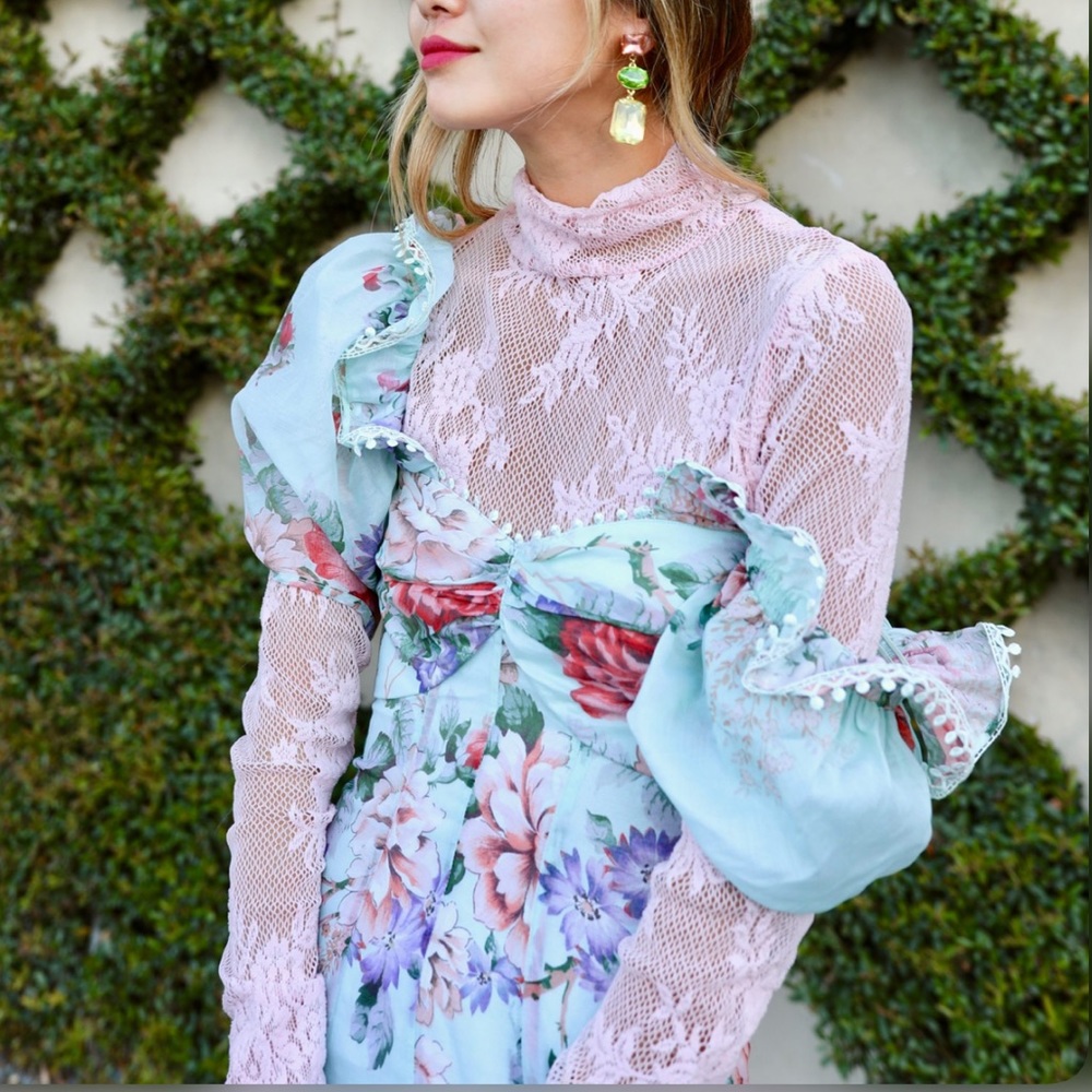 Free People Alice Mccall Send Me A Postcard Vintage Floral Romantic Dress 4